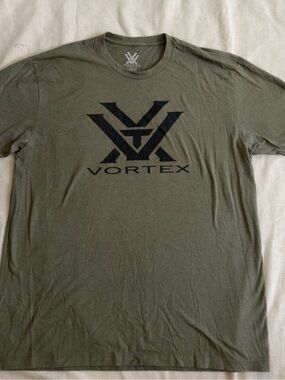 Vortex Men's Short Sleeve Crewneck T-Shirt in Olive Green